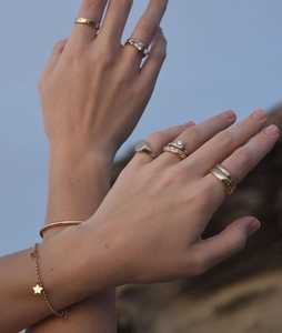 Tiny Star Charm Bracelets 14K <b>Solid</b> <b>Gold</b> Minimalist Luxury 2.7 mm Wide Adjustable 17 or 18cm Cable Chains Stackable Fine Jewelry - Product Image 4