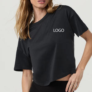 T-shirt en coton de haute qualité pour femme, coupe décontractée et confortable, avec logo personnalisé, prix abordable 2026 - Product Image 1