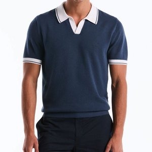 Concevez votre propre chemise formelle à manches courtes pour homme en coton et polyester, brodée avec votre marque, anti-rides, tricotée et respirante - Product Image 2