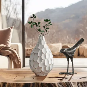 Elegant Coastal Iron Flower Vase Eco-Friendly Christmas <b>Tabletop</b> Centerpiece Bulk Export Supplier Zahid Exports - Product Image 1