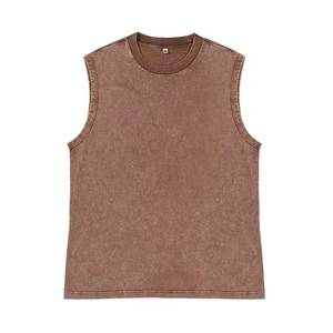 Débardeur Homme Effet Délavé Sans Manches et Col Personnalisé – Vente en Gros, Qualité Supérieure, Respirant - Product Image 5