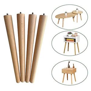 OEM Solid Wood <b>Table</b> Legs Tapered <b>Round</b> Furniture Legs for Coffee <b>Table</b> Chair <b>Side</b> <b>Table</b> Mid Century Modern - Product Image 2