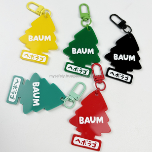 Llavero de acrílico vintage personalizado con forma de árbol pequeño, para hotel y motel, con grabado resistente, de moda y personalizado, con MOQ bajo. - Product Image 6