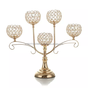 Bougeoir en cristal, décoration de maison, autre support brillant, pièces centrale, intérieur et extérieur - Product Image 5