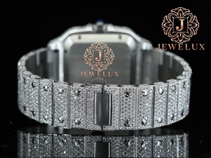 Reloj de Lujo de Acero Inoxidable con Diamantes de Moissanita para Hombre, Estilo Hip Hop, Joyería de Moda para Fiestas y Uso Diario - Product Image 4