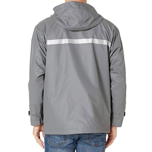 High Reflective <b>Raincoat</b> Split Wholesale High Quality Navy Blue <b>Raincoat</b> Custom Logo Custom Logo Long Hooded Safety Rain Jacket - Product Image 6