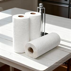 Serviettes en papier de cuisine 3 plis durables et résistantes aux déchirures, hygiéniques pour la préparation des aliments, le nettoyage pour la maison, l'hôtel et les restaurants - Product Image 4