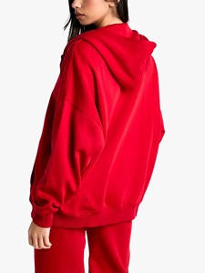 Wholesale Hot Selling Winter Knitted Custom Printed Oversize Zip Front Kangaroo Pocket Women's Hoodies Sweatshirts Drawstring - Product Image 5