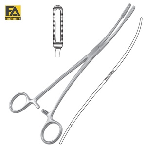 Pince à éponges Fletcher légèrement courbée, instrument chirurgical manuel certifié CE Classe I pour chirurgie générale - Product Image 1