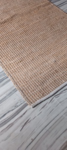 Alfombra de Entrada de Yute Hecha a Mano, Alfombra de Entrada a Rayas Naturales, Alfombra Ecológica para Interiores y Exteriores, Alfombra Personalizada - Product Image 3