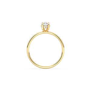 แหวนเพชร REYES หรูหรา ทองคำแท้ 14K เพชร HPHT CVD สร้างในห้องปฏิบัติการ ดีไซน์วงแหวนซ่อนประกายระยิบระยับ สง่างาม และเป็นมิตรต่อสิ่งแวดล้อม สำหรับผู้หญิง - Product Image 5