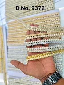 Wholesale Fashion Embroidery Beads Lace Trim Decorative <b>Ribbon</b> for Bridal Gown <b>Wedding</b> Dress Saree Blouse Garment Sewing - Product Image 5