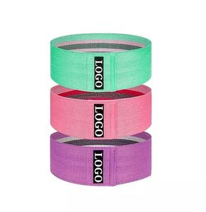 <b>Exercise</b> Resistance <b>Bands</b> Set 3 Pack Mint Pink Purple Nylon Durable Workout Fitness Equipment All Ages - Product Image 1