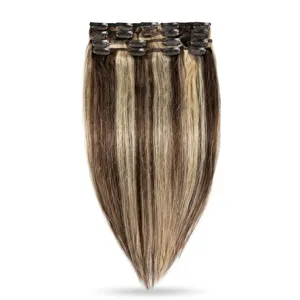 Peluca de Cabello Humano 100% Remy con Trama Completa, Larga, con Reflejos Rubios, Textura Ondulada Natural - Product Image 1