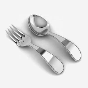 Usine en gros personnalisé noir argent mat poli couverts en acier inoxydable argent cuillère couteau et fourchette ensemble de couverts de mariage - Product Image 3