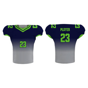 Uniforme de Fútbol Americano Personalizado, Color Verde Marino, Cuello en V, Manga Corta, Absorbente de Humedad, 100% Poliéster, Número 23, para Hombre Adulto - Product Image 3