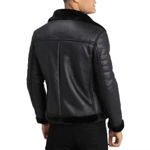 Chaqueta de Hombre a la Moda, de Alta Calidad, en Piel de Cordero y Lona, con Cuello Alto, Impermeable, Ecológica, Anti-UV, Reversible y Personalizable - Product Image 4