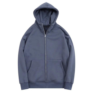 Custom Men's Zip <b>Hoodie</b> Knitted <b>Long</b> Sleeves Blank Zipper High Quality Polyester/Cotton <b>Oversized</b> Heavy Weight Winter Streetwear - Product Image 1