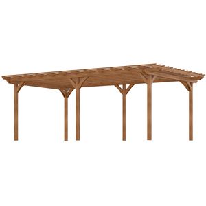 20 'X 12' all'aperto Pergola in legno struttura stabile giardino Patio cortile ponte Gazebo padiglione con traliccio d'uva - Product Image 1