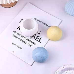 <b>Football</b> Aromatherapy Candle Cake/mousse <b>Chocolate</b> Decoration Props Candle Silicone Mold - Product Image 3