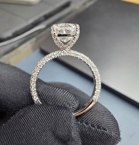 Premium Platinum Diamond Engagement <b>Ring</b> For Women Contemporary Minimal Design Luxury <b>Wedding</b> Jewelry And Elegant Gift - Product Image 4