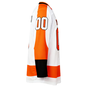 Camiseta de Hockey sobre Hielo Personalizada para Hombre, Cuello en V, Manga Corta, Impresión por Transferencia de Calor, Nombre del Equipo 23, Color Granate Dorado, Transpirable y que Absorbe la Humedad - Product Image 3