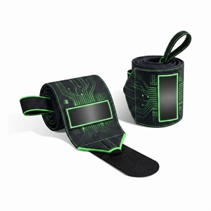 Achetez des bandages de poignet imprimés par sublimation pour la musculation, en mélange de polyester, pour l'entraînement en salle de sport. - Product Image 1