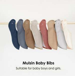 Bavoirs en mousseline de bambou 100% pour nouveau-nés - Ultra-doux, attaches réglables, unisexe - Product Image 6