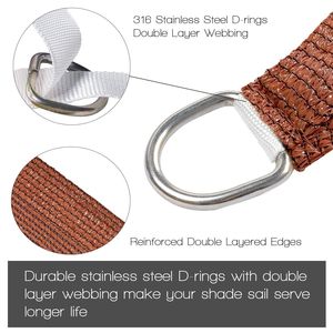 ผ้าใบกันแดด HDPE สีแดงสนิม ขนาด 12x16 ฟุต ผ้าใบกันแดดกลางแจ้งแบบหรูหราและตาข่าย - Product Image 3