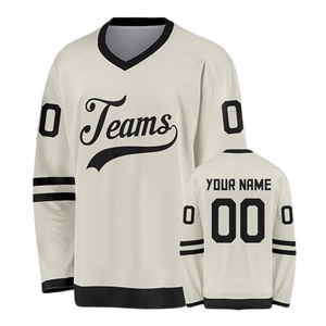 Maillot de hockey sur glace en polyester pour club sportif, personnalisable avec nom et numéro de l'équipe, impression par sublimation, uniforme de hockey sur glace sur mesure, vente chaude - Product Image 4