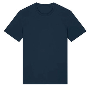 Camiseta de Manga Corta para Hombre, Cuello Redondo, Color Azul Marino, Algodón Liso, Corte Regular, Estilo Casual, Tejido Jersey, Diseño de Cuello Redondo - Product Image 1