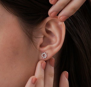 Pendientes de Diamantes Cultivados en Laboratorio con Corte Marquesa Vintage de Lujo, Plata 925, Certificación IGI, Claridad VVS1, para Regalo de Boda o Fiesta - Product Image 5