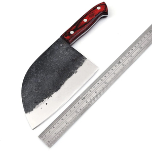 Couteau de chef Burraq artisanal en acier au carbone de qualité industrielle, couteau multifonctionnel à motif goutte de pluie, étui en cuir, 10 pouces - Product Image 1