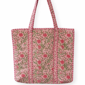 Bolso Tote de Lujo Floral Hecho a Mano, Ligero, Ecológico, con Cremallera, para Playa, Verano, Compras, Fin de Semana, Elegante y Acolchado a Máquina - Product Image 1