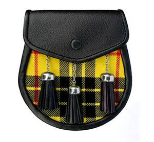 Sporran écossais traditionnel en acier inoxydable écologique pour hommes, à utiliser avec un kilt des Highlands lors d'activités de plein air - Product Image 1