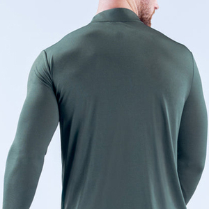 T-shirts de course pour hommes avec logo personnalisé, impression OEM, bordure contrastée, séchage rapide, ourlet légèrement incurvé, pour l'entraînement - Product Image 5