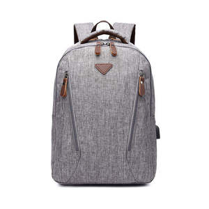 Mochila Casual Unisex de Tela Oxford, 20-37L, Cierre de Cremallera Resistente, Uso Diario, Color Gris - Product Image 1