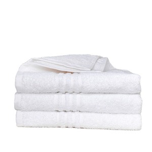 Serviette de bain en coton pur 550 GSM, blanche, en tissu éponge, de qualité supérieure, résistante, douce et absorbante, pour l'hôtellerie - Product Image 3