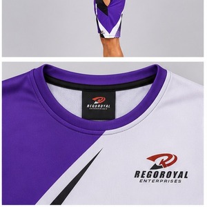 Conjunto de Camiseta y Pantalones Cortos Deportivos para Hombre, Verano, Casual, Transpirable, Secado Rápido, Poliéster/Algodón, Ligero, Liso, Talla Grande - Product Image 4