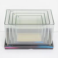 Aquarium Bêta en Verre à Angle Droit, Ensemble Complet de 26cm