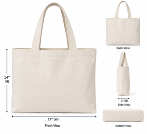 กระเป๋าผ้าแคนวาสขนาดใหญ่ หูหิ้วยาว ใช้ได้ทุกวัน - Product Image 2