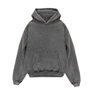 Sudadera con Capucha de Algodón Orgánico para Hombre, con Logotipo Personalizado de Alta Calidad OEM, Estilo Oversize, Efecto Desgastado, Lavado Ácido - Product Image 6