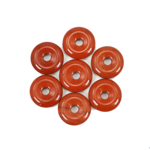 Donuts en cristal naturel, pierre de jaspe rouge, pierre précieuse, pierre de cristal, pierres de guérison Reiki, agate - Product Image 1