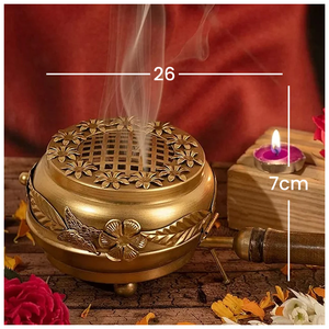 Decorative Religious Islamic Bakhoor <b>Burner</b> <b>Incense</b> Holder with Metal Construction Eco-Friendly Durable for Arabic Oud Home Use - Product Image 2