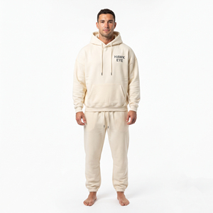 Ensemble survêtement jogging homme personnalisé avec logo, sweat-shirt en coton, streetwear, vêtements décontractés, fabricant de vêtements - Product Image 1