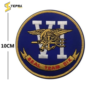 TEPRA Embroidered Circle Patch SEAL Team Six Iron-On Applique Woven Fabric <b>Badge</b> for Cloth Decoration - Product Image 5