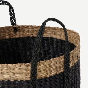 Black <b>Large</b> Wicker Seagrass Storage <b>Basket</b> Handmade Storage <b>Basket</b> Wholesale eco-friendly Made Viet Nam - Product Image 3