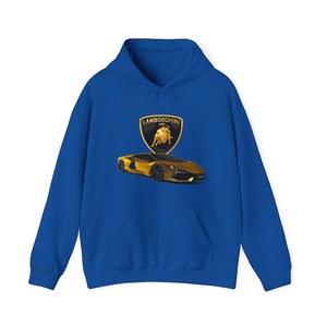Sweat-shirt à capuche pour homme avec logo Lamborghini imprimé, en coton vert, décontracté, design sur le devant, coupe classique, pour l'automne - Product Image 5