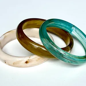 Premium Quality Handmade Women Multi-Color Resin Bangles Unique Peace Jewelry Collection <b>Pearl</b> Gift For Wedding - Product Image 1