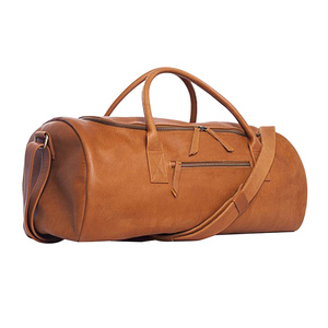 Bolsa de Viaje Unisex de Cuero Genuino con Logotipo Personalizado, Impermeable, Estilo Vintage, con Cierre de Cremallera y Patrón de Cinturón, Capacidad de 20-35L - Product Image 5